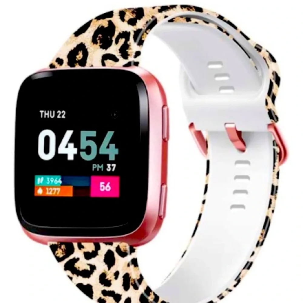 🆕Replacement Silicone Watch Band for FitBit Versa NWOT: Animal Print